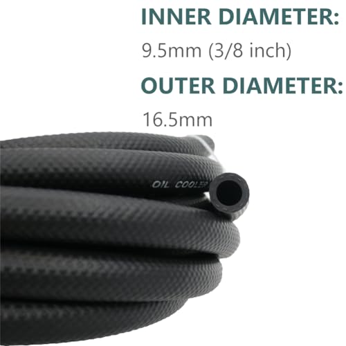 Image of 3 /8 Transmission Oil Cooler Hose - 300 PSI Fuel Line Hose J1532 For Transmission Fluid, Oil, Coolant, Diesel, Hydraulic Fluid, Lubricant, Gas