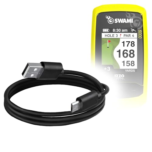 BoxWave Cable Compatible with Izzo Golf Swami 6000 Handheld Golf GPS (2 in) - DirectSync Cable, Durable Charge and Sync