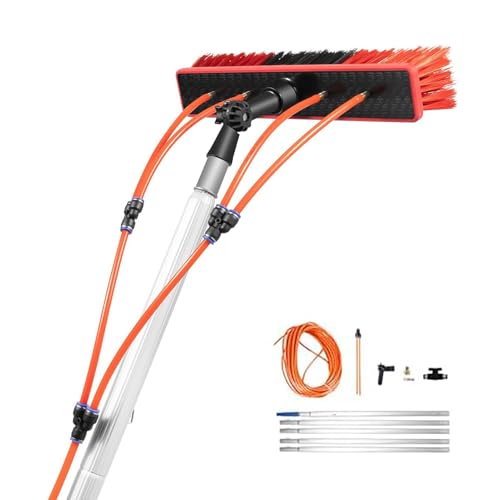 Kit de nettoyage de vitres à perche extensible et raclette haute performance