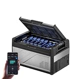 BougeRV Rocky V3.0 39L Nevera Alis Auto Freezer, Doble Zona Compresor 12V 24V 230V App Metal IPX4 Frigorífico Portátil Coche Camping Viajes Barco Pesca, -20℃~20℃