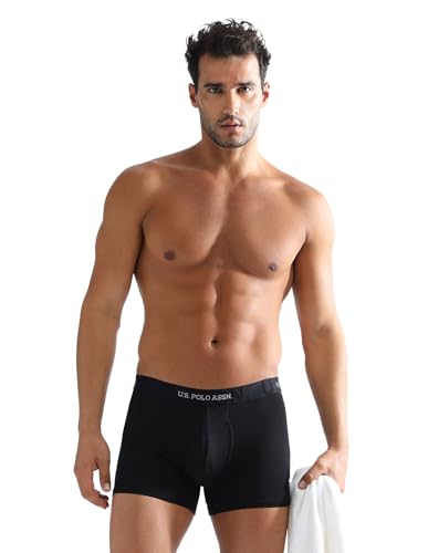 Image of U.S. Polo ASSN. Mens ET007 Anti Microbial Essential Long Underwear Trunk with Pouch Opening -Pack of 1
