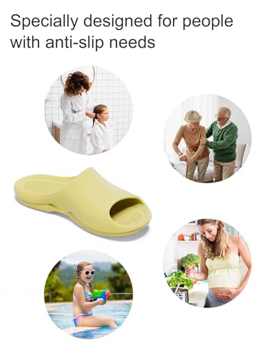 Image of KENROLL KM228 Non Slip Shower Shoes, Arch Support EVA Slides | rubber anti-slip outsole, cushioned sole, side drainage, toe protection, ideal for seniors adults family, bathroom pool beach