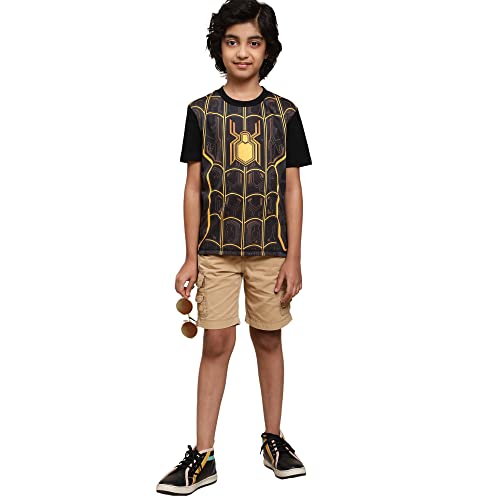 Image of Kidsville Batman Printed Regular Fit Yellow Cotton Boy's T-Shirt