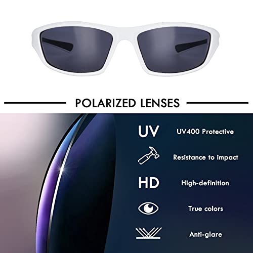 besbomig Polarized Cycling Glasses Golf Sunglasses Lightweight UV400 Protection, Sports Sunglasses for Men Women, for Driving, Running, Fishing, Golfing - Image 4