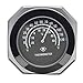 Moto Manillar Montaje Noctilucente Termómetro Reloj Aleación luminosa Temperatura Indicador de temperatura Impermeable para Harley de plata
