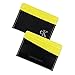 Calvin Klein Men's RFID Leather Card Case, Black/Neon Yellow, One Size