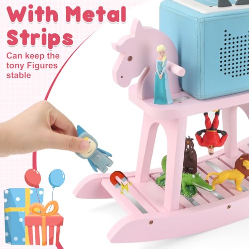 Image of Pink Unicorn for Tonies Box Organizer Shelf Storage, for Tonie Shelf Magnetic, Compatible with Tonie Box 1 /2 Player Tonies Figures Characters for Children, Display Collection 10~15 Characters