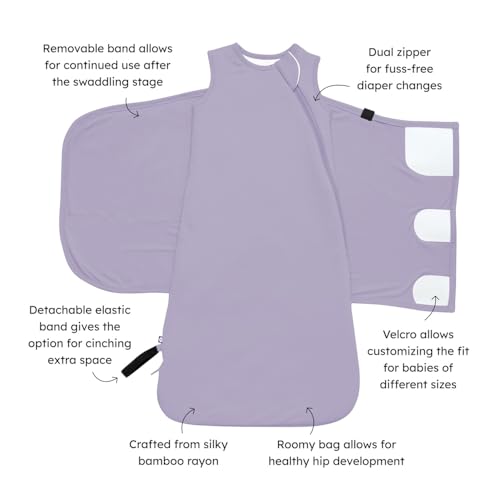 Image of KYTE BABY Unisex Rayon Made from Bamboo Sleep Bag Swaddler for Babies, 1.0 Tog