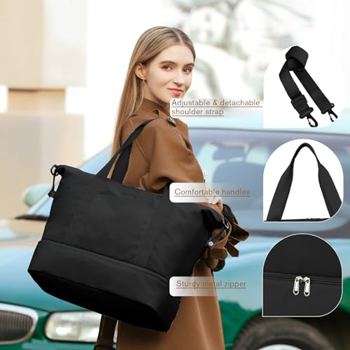 Travel Duffle Bag Women Weekender Bags for Women Gym Bag Woman Beach Vacation Carry On Luggage for Airplanes Overnight Bags for Men Gym Bag Duffle Bag for Travelling Sports Bag image 6