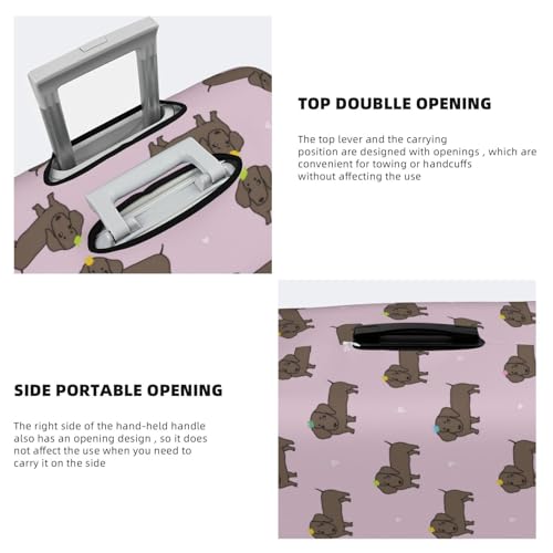 Travel Luggage Cover - Dachshund Dog Puppy No.1050 Washable Suitcase Covers Protector Fits 18-32 Inch Luggage3