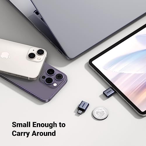 UGREEN USB C to USB Adapter 10Gbps, 2 Pack Type A Female to Type C Male Adaptor Aluminum OTG Cable Compatible with iPhone 17/16 Pro Max MacBook Air iPad Galaxy S24, Thunderbolt 4/3 Devices Dark Gray - Image 7