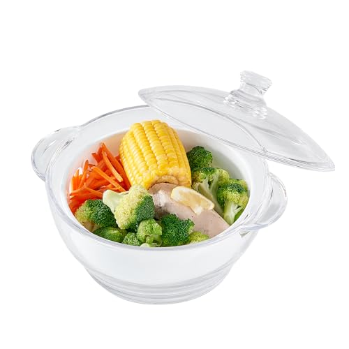 Glass Microwave Steamer Bowl 1.5L