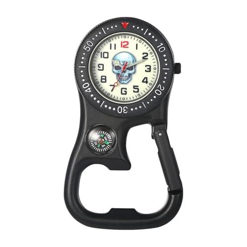 Avaner Montre à Mousqueton Halloween à Quartz Analogique: Montre de Poche à Pince pour Sac à Dos pour Hommes/Femmes/Unisexe échelle Numérique,Aiguilles...