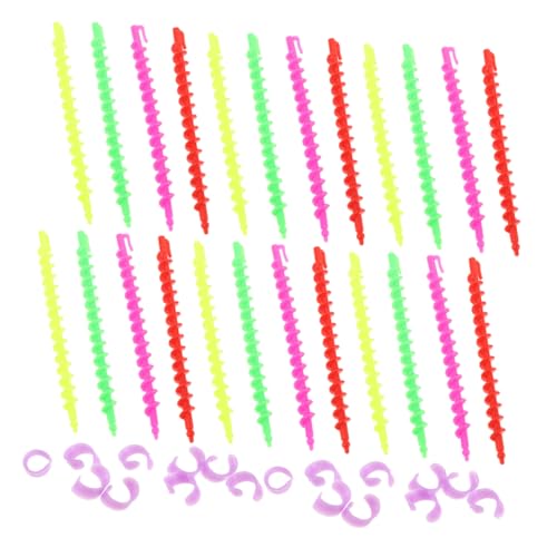 FOYTOKI 26Pcs Hair Perm Rods Spiral Curling Rollers for Women Flexible Cold Wave Curlers Comfortable Grip for Salon