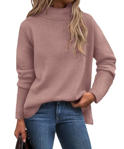 Image of TIYOMI Plus Size Sweater Tops for Women Turtleneck Warm Pullover XL-5XL