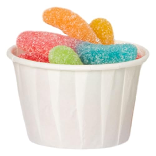 Fit Meal Prep [500 Pack] 2 oz Treated Paper Souffle Portion Cups for Condiments Samples Measuring Jello Shots Sauce Disposable Cup - White