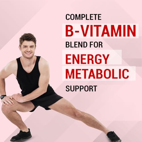 Image of CUREFOREVER Vitamin B Complex Tablets. B Vitamins with B1, B2,B5, B6, Biotin & B12 | Supports Energy, Metabolism & Immunity | 120 Vegan Tablets