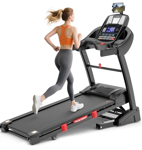 Image of 15% Auto Incline Treadmill, Folding Treadmill 300-400lb Capacity, 71 Smart Program, 10MPH Fast Speed, APP Control for Personalized Workout, Jogging Walking Home