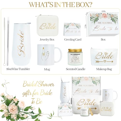 Bride To Be Gifts Box,Bridal Shower Gifts,Bachelorette Gift for Bride, Bachelor Party souvenirs,Wedding Gift Engagement giftware for Her,Fiance giftware for Women,Future Mrs Newly Engaged - Image 3
