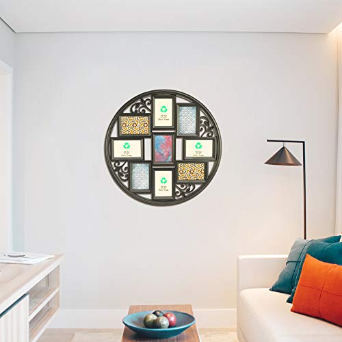 Giftgarden 4X6 Collage Picture Frame For Wall 9 Openings, Multi 4 X 6 Photo Frames For Family Pictures Wall Decor, Black #TOP4