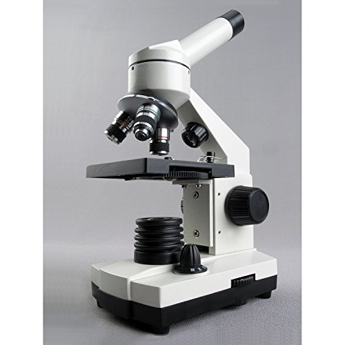 Amscope - 40X-1000X Cordless Led Metal Frame Compound Microscope With Top & Bottom Lights - M110C-2L-Pb10 #TOP5