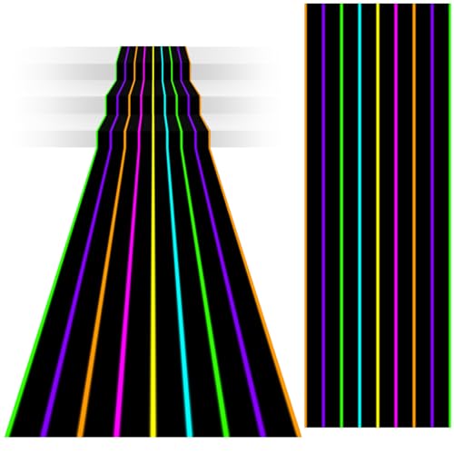 Irenare 394 x 54 Inch Neon Light up Floor Runner Glow in The Dark Aisle and Disco Backdrop UV Reactive Fluorescent Racetrack Runner for 70s 80s 90s Dance Wedding Birthday Neon Party Decoration
