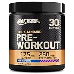Optimum Nutrition Gold Standard Pre-Workout in Polvere, Bevanda Energetica Gusto Blue Raspberry, 330g, 30 Porzioni