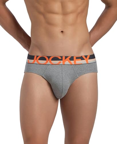 Image of Jockey FP02 Men's Super Combed Cotton Rib Solid Brief with Ultrasoft Waistband (Pack of 2)