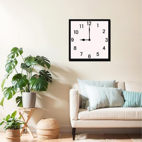 Reloj de Pared Cuadrado de Madera 10 pulgadas Silencioso miniatura 2