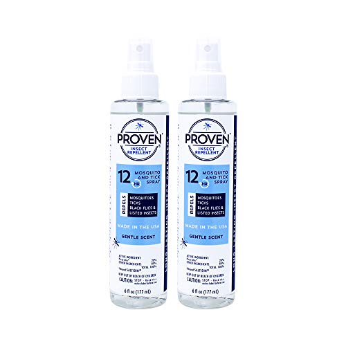 Proven Insect Repellent Spray – Protects Against Mosquitoes, Ticks and Flies- 6 oz, Gentle Scent 2-Pack2
