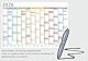 Din A1 Wandkalender für 2026, 14 Monate, Jahreskalender Monatsübersicht, (84,1 cm x 59,4 cm),Planer Termine, bspw. für Büro, Zuhause, Jahresplaner, Monatsplaner, Familienkalender, Kalender gefaltet