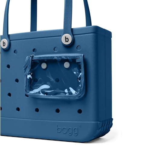 Image of BOGG BAG Medium Tote - 15 inch x 12.5 inch x 5 inch - Durable, Washable, Tip-proof - Beach, Pool, Boat, Work, Sports (Tail Feathers Peacock with White Buttons)