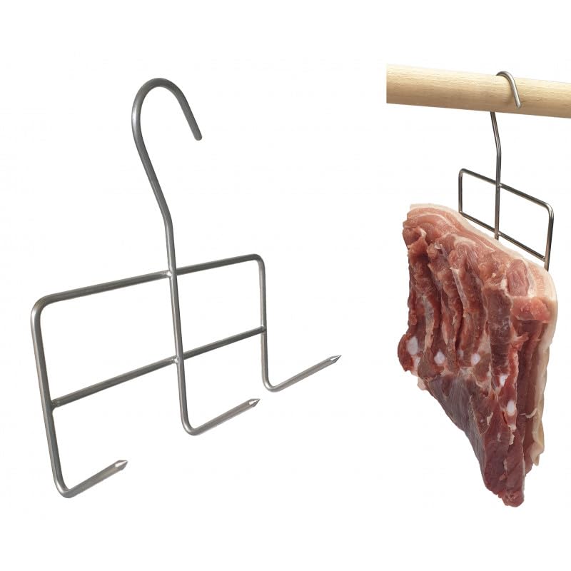 AlcoFermBrew Räucherhaken für Fleisch und Fisch (5 x Haken zum Räuchern Großer Fleischstücke)