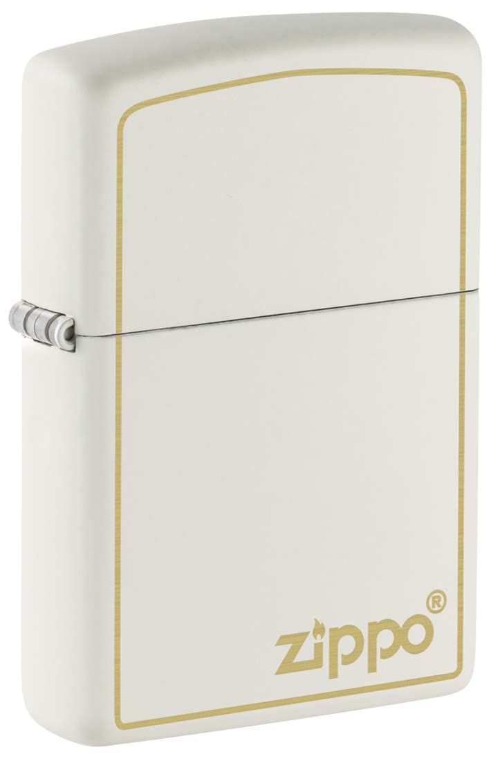 Amazon.com: Zippo Lighter: Engraved Zippo Logo with Border - White
