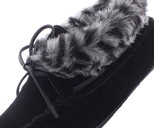 Minnetonka Womens Jacqueline Indoor/Outdoor Slipper (6, Black, numeric_6)3