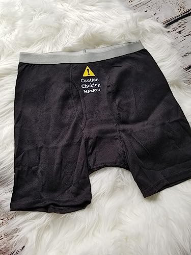 Caution Choking Hazard Boxer Briefs, Funny Boxer Briefs For Men, ONE PAIR4