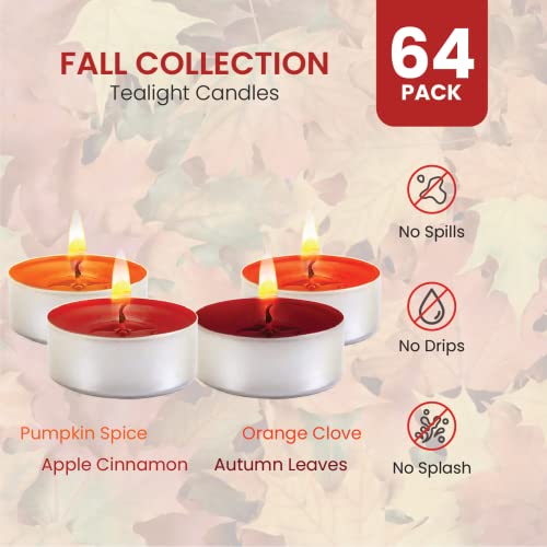 Scented-Tealight-Candles-Gift-Set-64-pcs-Scented-Tea-Lights-Candles-4-Fragrances-Apple-Cinnamon-Pumpkin-Spice-Orange-Clove-Autumn-Leaves-Tea-Light-Candle-Gift-Sets Scented Tealight Candles Gift Set 64 pcs Scented Tea Lights Candles 4 Fragrances Apple Cinnamon Pumpkin Spice Orange Clove Autumn Leaves Tea Light Candle Gift Sets