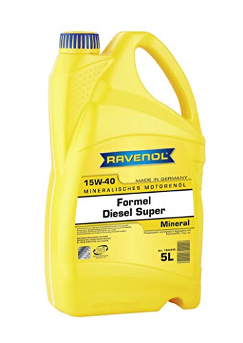 Aceite RAVENOL Formel Diesel Super SAE 15W-40-5 L | Aceite de motor mineral multigrado | Para automóviles de pasajeros y camiones diesel