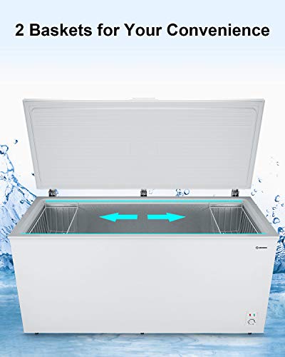 image for MOOSOO M MOOSOO Chest Freezer, 17.67 Cubic Feet with 2 Removable Stora