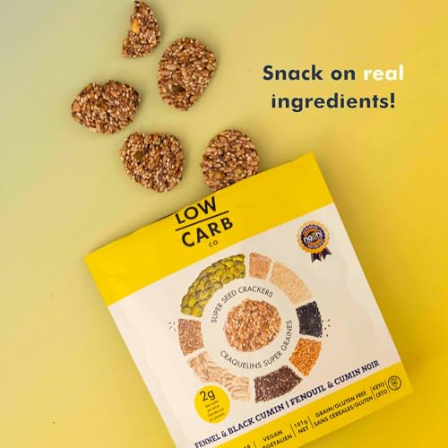 Image of The Low Carb Co High Protein Seed Crackers, Fennel & Black Cumin, 4-Pack