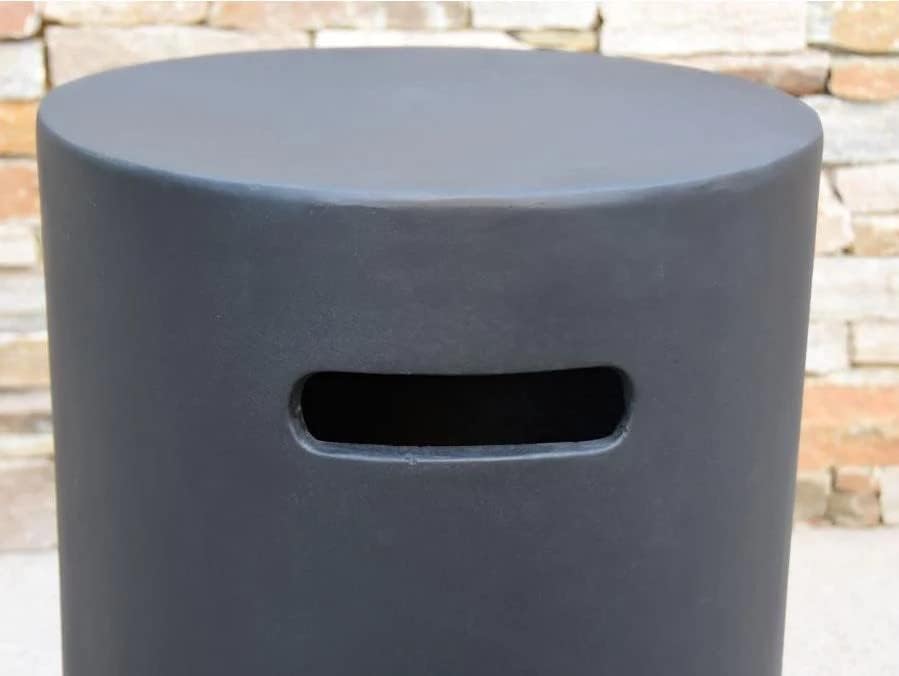 Miniatura 3 de AMS Fireplace  Elementi Cubierta para Tanque de Propano de 20 Libras (Cilindro - Gris Oscuro)  Hormigón Reforzado con Fibra de Vidrio Hecho a Mano,