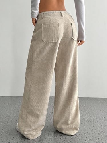 Corduroy Bottoms Women Casual Pants for Women Baggy Pants Oversized Y2k Clothes Cleanfit3