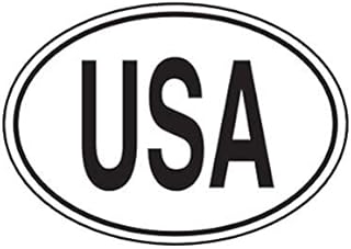 MAGNET Usa American Country Code Oval America United States Magnetic Vinyl Car Fridge Sticks to any Metal Surface 5"