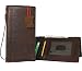 JAFO Genuine Real Leather Case for Apple iPhone 8 Plus Book Wallet Thin Cover Handmade Retro Luxury Cards Slots Slim Brown Daviscase