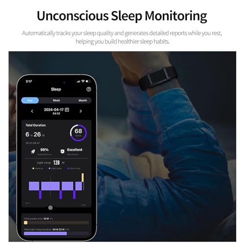 Smart Bracelet Health Tracker, Fitness Tracker, Activity Trackers for Man&Women -Smart Health Wristband for Man&Women,Sleep&Exercise Monitor,Waterproof Sleep Tracking Wearable (Black) - Image 3