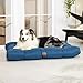 BEDSURE Hundekissen große Hunde waschbar - 111x89cm hundematratze XXL für große, mittelgroße Hunde Outdoor gepolstert Hundematte Dunkles blau in 10cm Höhe, groß XL Hundebett für Haustiere