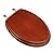 Comfort Seats C3B2E115BN Decorative Oak Wood Elongated Toilet Seat with Brushed Nickel Hinges, American Cherry