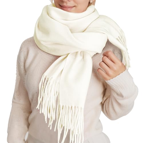 ehsbuy Schal Damen Winter Kaschmir Langer Großer Weiche Warme Pashmina Cashmere Schal für Weihnachten Hochzeitsgeschenke Geschenke für Frauen