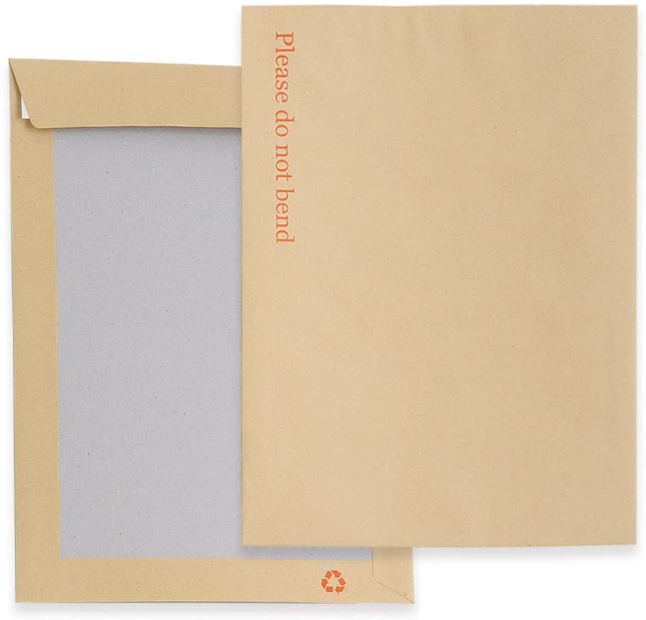 Packwith C3 Card Backed envelopes Pack of 50 (324 x 457 mm) Manilla A3 Cardboard envelopes Peel and Seal Strong envelopes Perfect for Storing, mailing and Posting documents