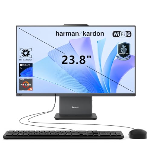 Image of Lenovo ThinkCentre 23.8 inch Ryzen 5 220 Business All-in-One Desktop, 16 + 1